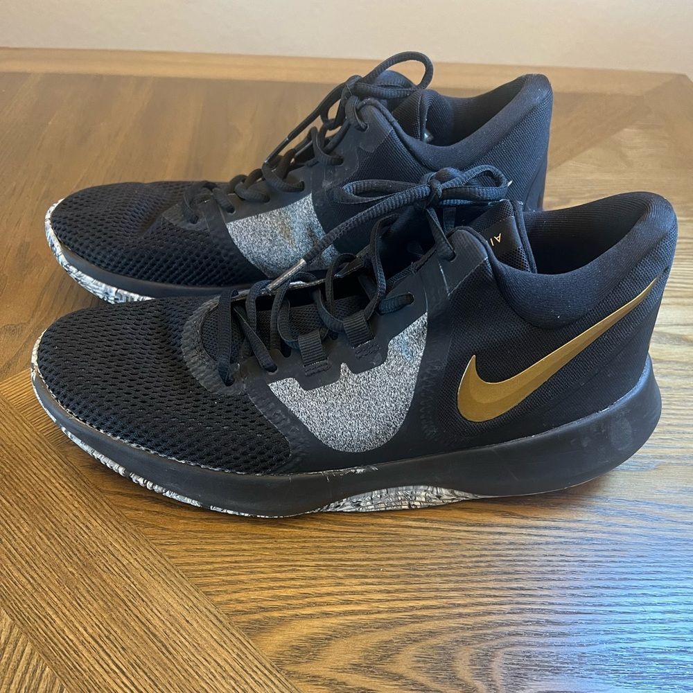 Nike Black and Gold Athletic Shoes